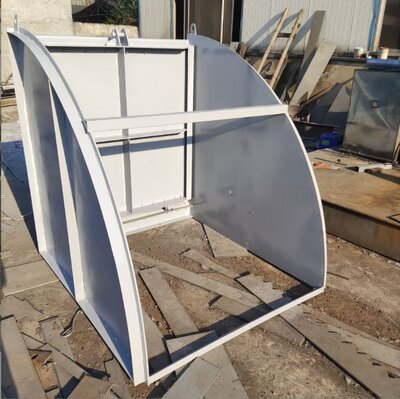 不鏽鋼液動旋轉堰門液壓下開式閘門浮動擋板截流井堰板式可調堰門