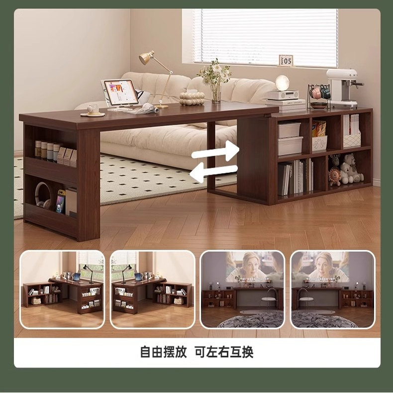 Escritorio de pierna de madera maciza, escritorio de esquina de dormitorio tipo l, escritorio de 7 caracteres, mesa de computadora junto a la cama para el hogar, escritorio de esquina, banco de trabajo