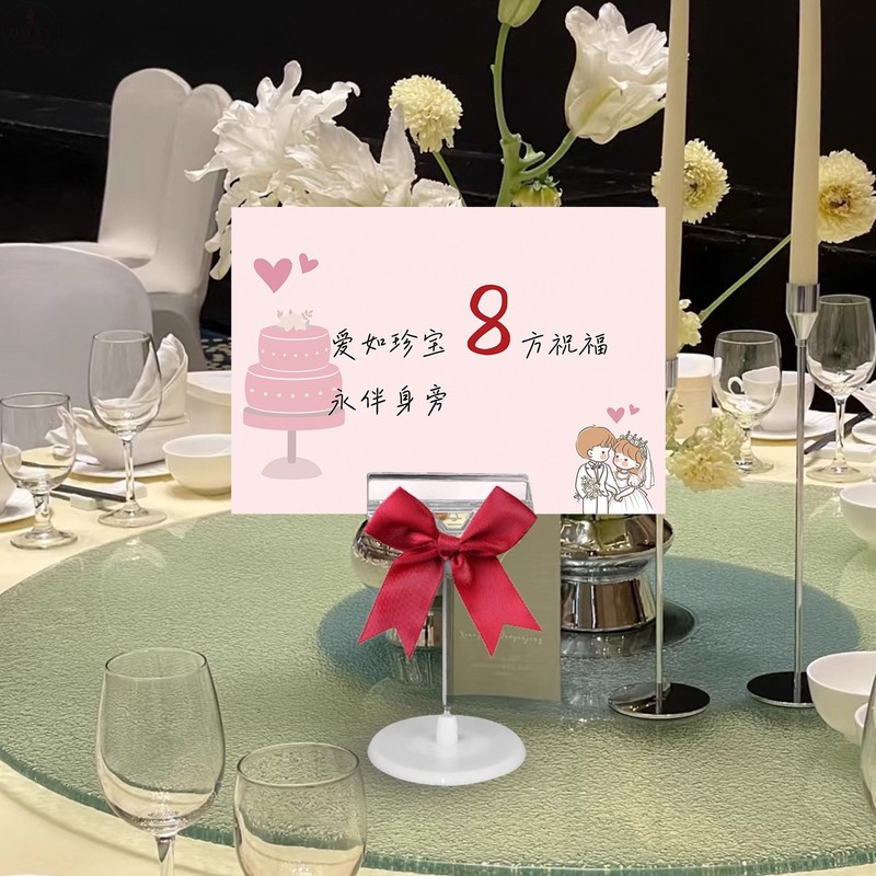 小红书同款婚礼桌牌卡个性酒席宾客席位卡装饰酒店座位创意铜版纸|undefined