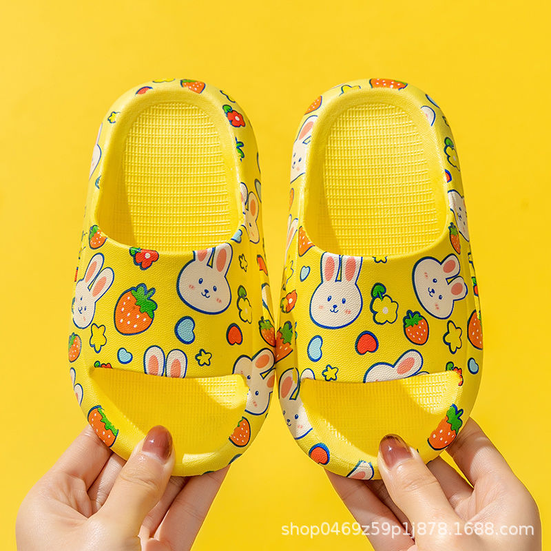 Sandalias de baño de fondo suave para niños Princesa bebé padre-hijo de dibujos animados Verano zapatos antideslizantes de fondo suave sandalias de conejo de oso