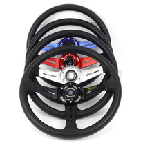 汽车改装PU方向盘个性竞技赛车游戏卡丁车 14寸350mm清洁车转向盘