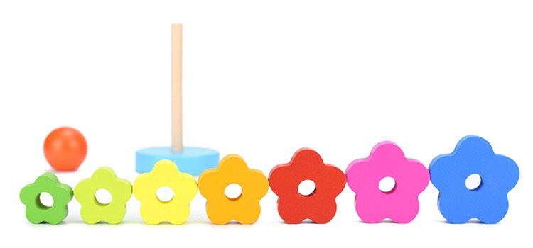 Suministro al por mayor conjuntos de colores de columnas juguetes de madera colorida sabiduría placa geométrica forma bloques de construcción cognitiva juguetes educativos