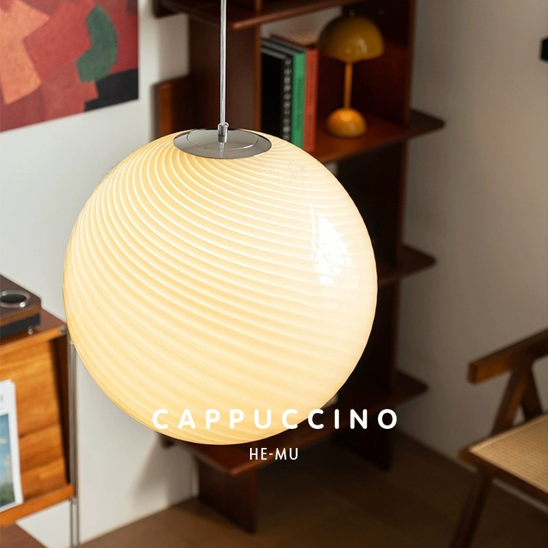 Italian Murano Glass Chandelier Candy Bubble Lamp Vintage Bauhaus Dining Room Bedroom Ambiance Light