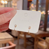 Sophisticated zirconium, universal earrings, simple and elegant design, wholesale