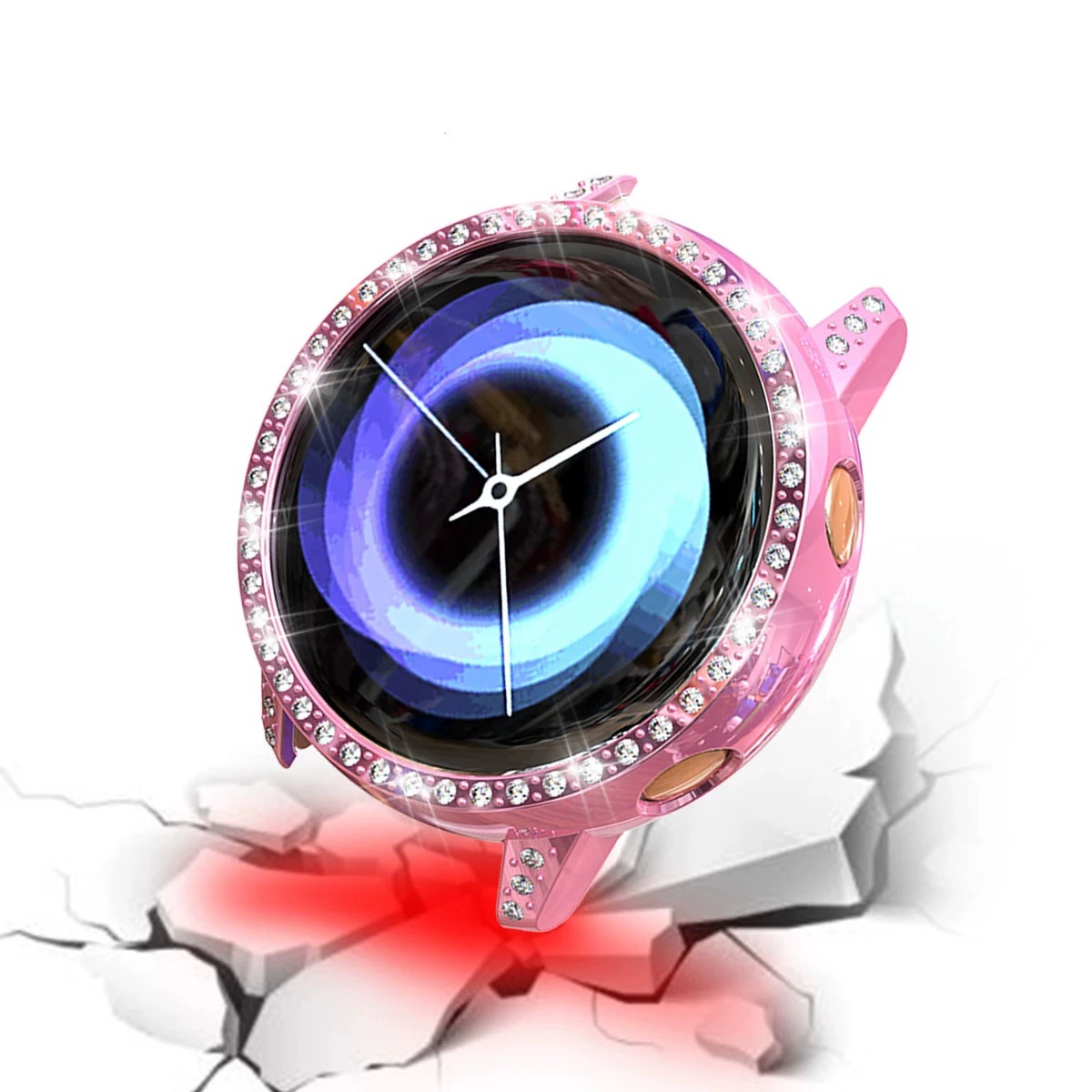 Подходит для Samsung Galaxy Watch Active C корпус Электро-покрытие из PC одиночный бриллиантовый порошок защита Cathelon