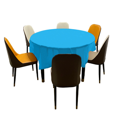 Disposable tablecloth round table thickened tablecloth dining table plastic film tablecloth table mat disposable peva round tablecloth