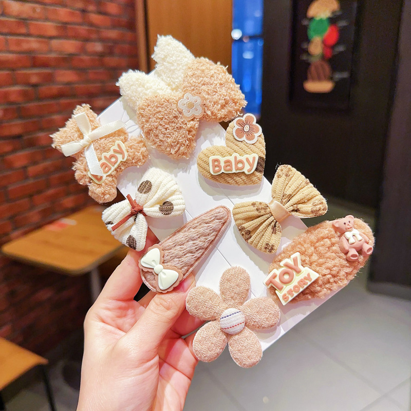 Red de Internet para niños horquilla tocado 2025 nueva niña horquilla niña linda bebé flequillo clip de cabello roto