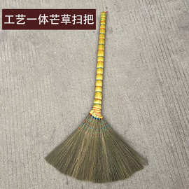 批发家用芒草扫把笤帚工艺手工芒草扫把做工软苗笤帚簸箕脱粉净苗