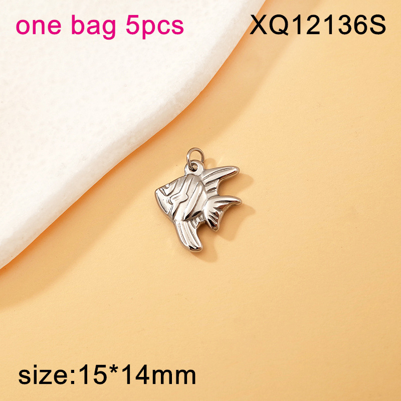 Accesorios de joyería de acero de titanio Serie de vida marina Concha Concha Estrella de mar Tortuga Collar de bricolaje Accesorios de pulsera colgante