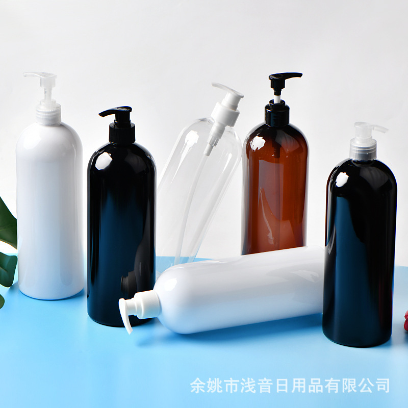 在庫あり 1000ml 丸肩平肩PETボトル プラスチック包装ボトル L09プラスチックポンプ付き ネジ式ローションポンプ|undefined