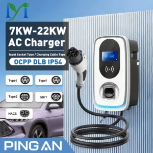 European standard 7kW-22kW home-use new energy vehicle wall-mounted and column-mounted AC charging station with scheduled charging