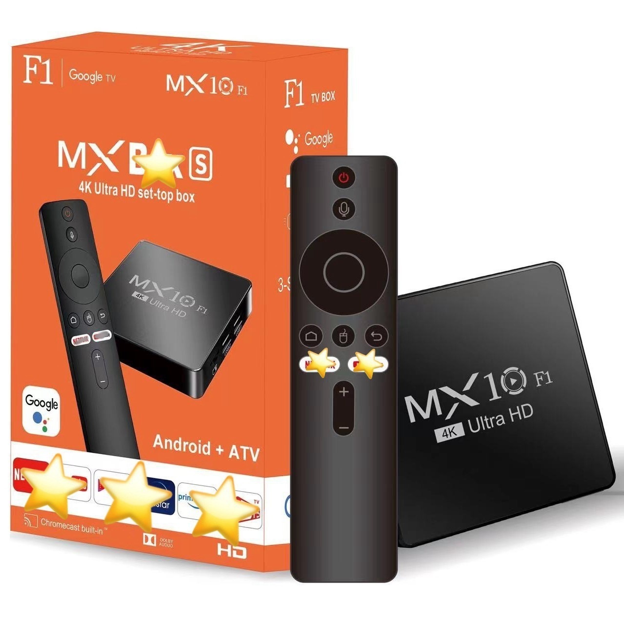 Mx10 F1 Set-Top Box Home Dual-Band Network Tv Box Tvbox Bluetooth Hd Player Tv Interface