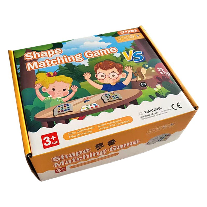 Dibujos animados para Niños de doble batalla geométrica forma a juego Montessori juego de escritorio pensamiento entre padres e hijos entrenamiento juguetes educativos