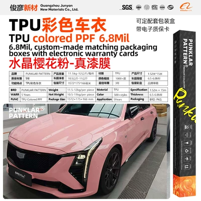 Full Body Color Change Self-Healing | Car paint protective film - tpucrystal-cherry-blossom-pink-152m-15m-roll