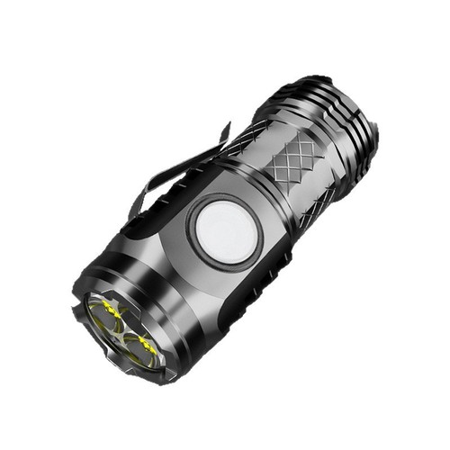 USB rechargeable mini flashlight high-intensity flashlight multi-function hat clip light outdoor portable flashlight