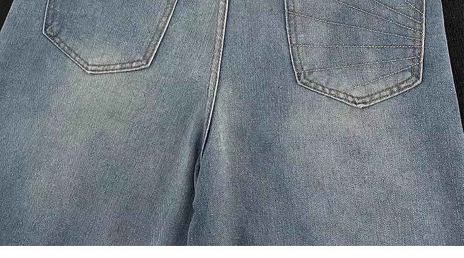 Men's Summer Distressed Denim Shorts Retro Trendy Loose Fit Straight Leg Five Point Mid Waist Long Cotton Jeans_mkmklike.com
