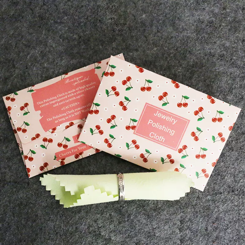 擦银布双面绒鹿皮绒金银首饰上光保养布小清新包装可印logo去氧化