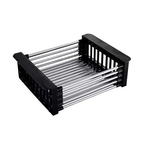 Kitchen sink drain basket drain rack stainless steel thickened pool vegetable washing basin tableware water filtration basket expandable