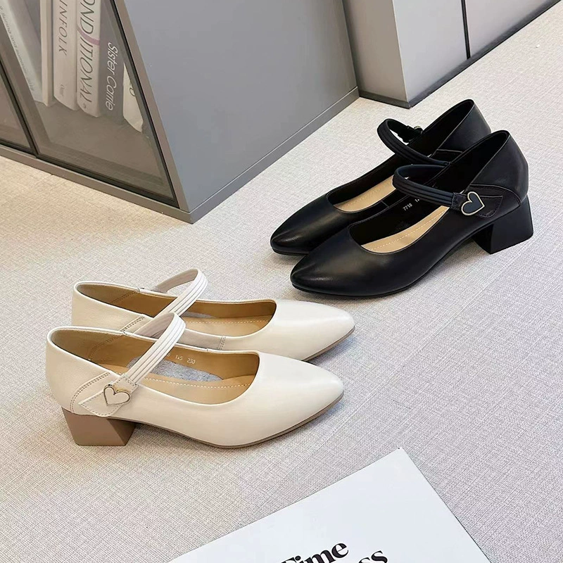 Leather universal shoes with velcro for leisure heels, direct factory sales, genuine leather, cowhide