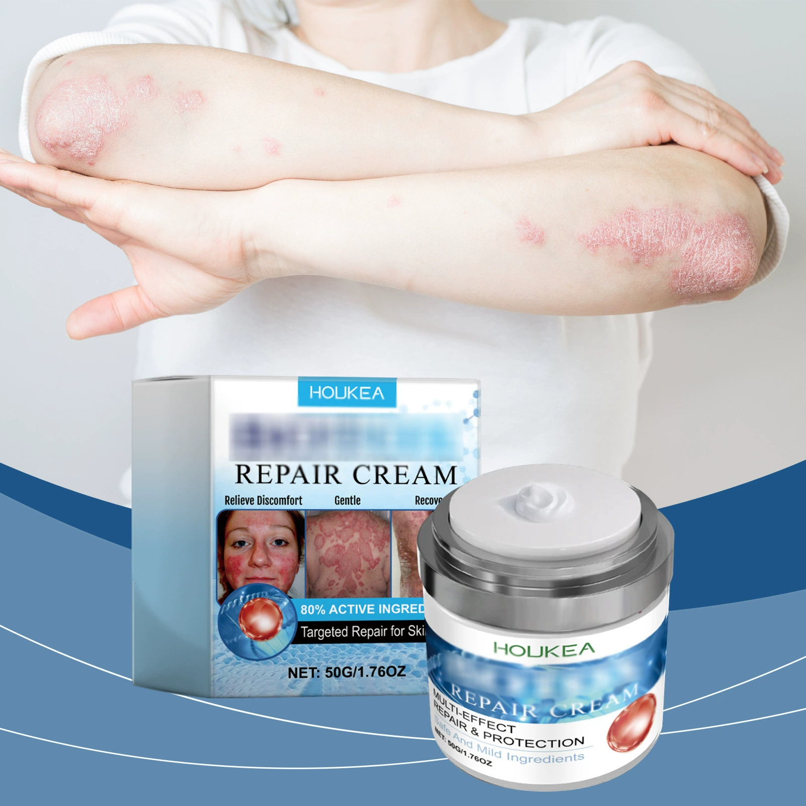 HOUKEA Крем для ухода за кожей тела, наружное применение, увлажняющий, увлажняющий, нежный очищающий уход, увлажняющий крем для ухода