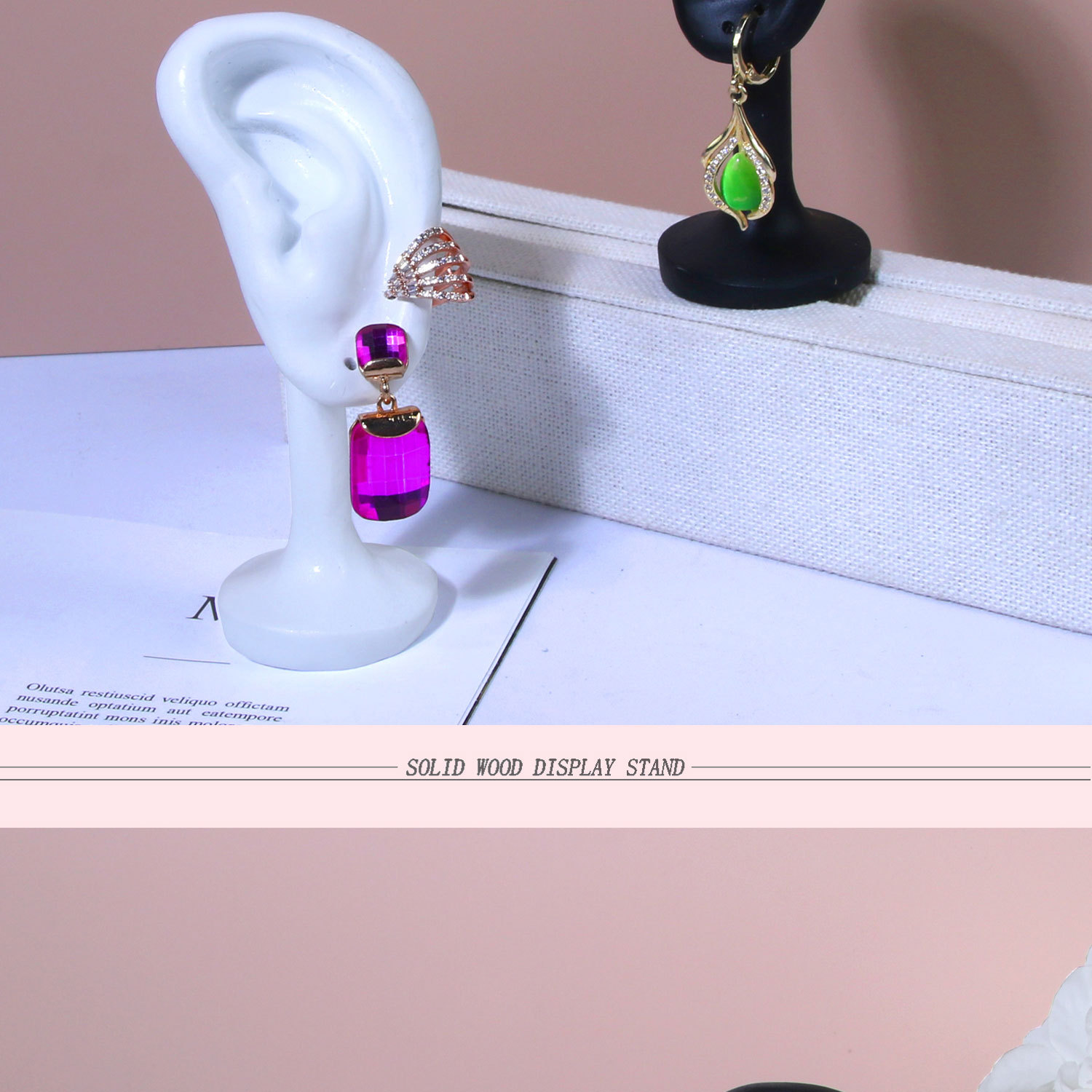 Simple Style Ear Resin Jewelry Rack display picture 3