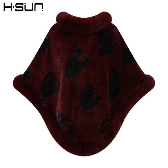 Capa tipo chal de otoño e invierno 2026, nueva bufanda de piel sintética de conejo, abrigo de punto para mujer, prenda exterior holgada y versátil. image 91