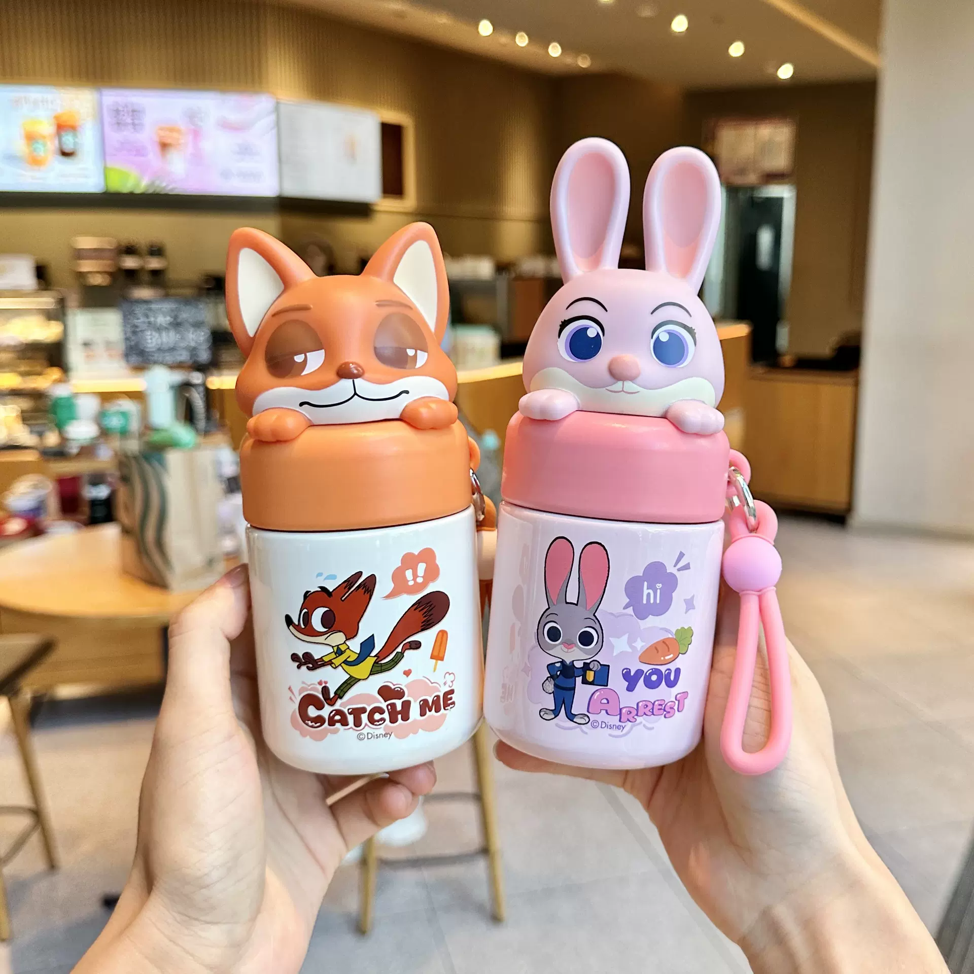 朱迪尼克可爱儿童保温杯卡通公仔水杯上学早餐牛奶杯便携随手杯