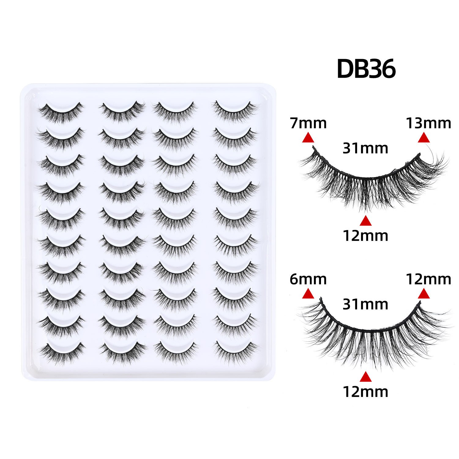 Gran capacidad de comercio exterior de Europa y los Estados Unidos una sola pieza de pestañas falsas tridimensionales curvas naturales cortas auto-injerto a pestañas peludas