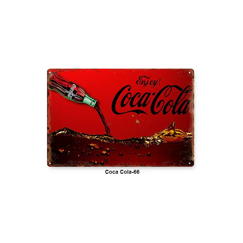 Настенная полка с изображением Coca‑Cola, винтажная поцарапанная металлическая плакат, 20×30 см