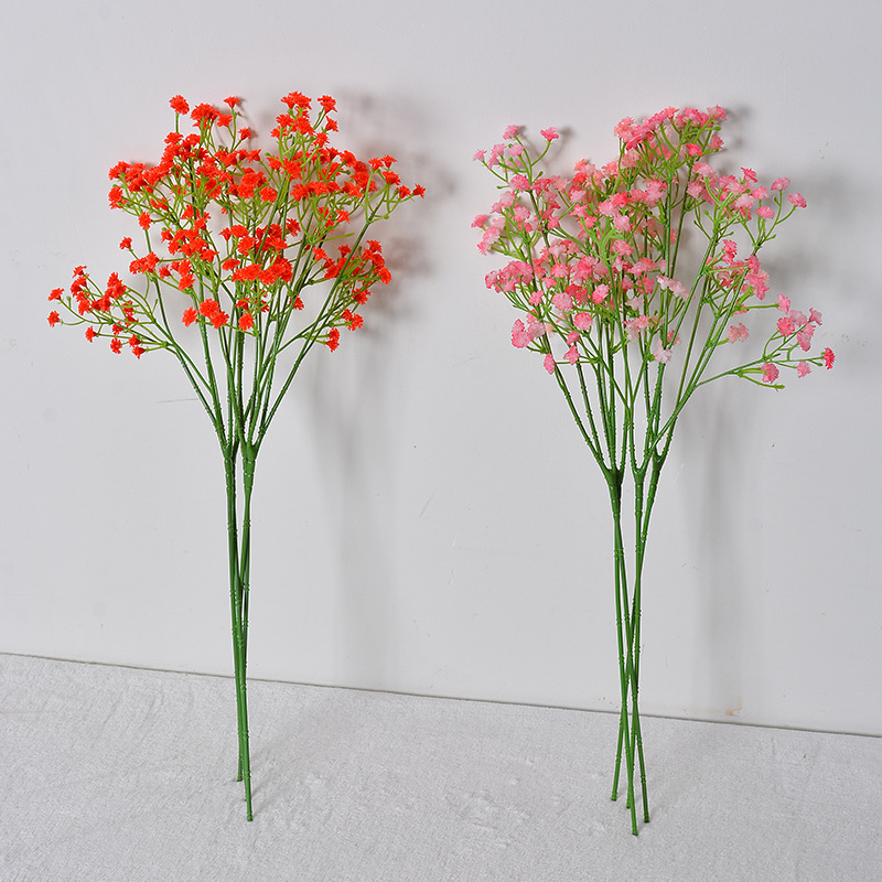Simulación Gypsophila Un solo ramo de plástico Gypsophila Home Decoración de interiores Boda Flor simulada al por mayor