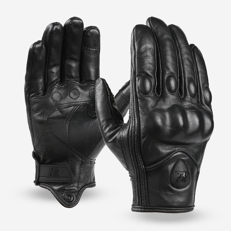 Motocicleta locomotora transfronteriza guantes calientes pantalla táctil hombre al aire libre retro Harley cuatro estaciones