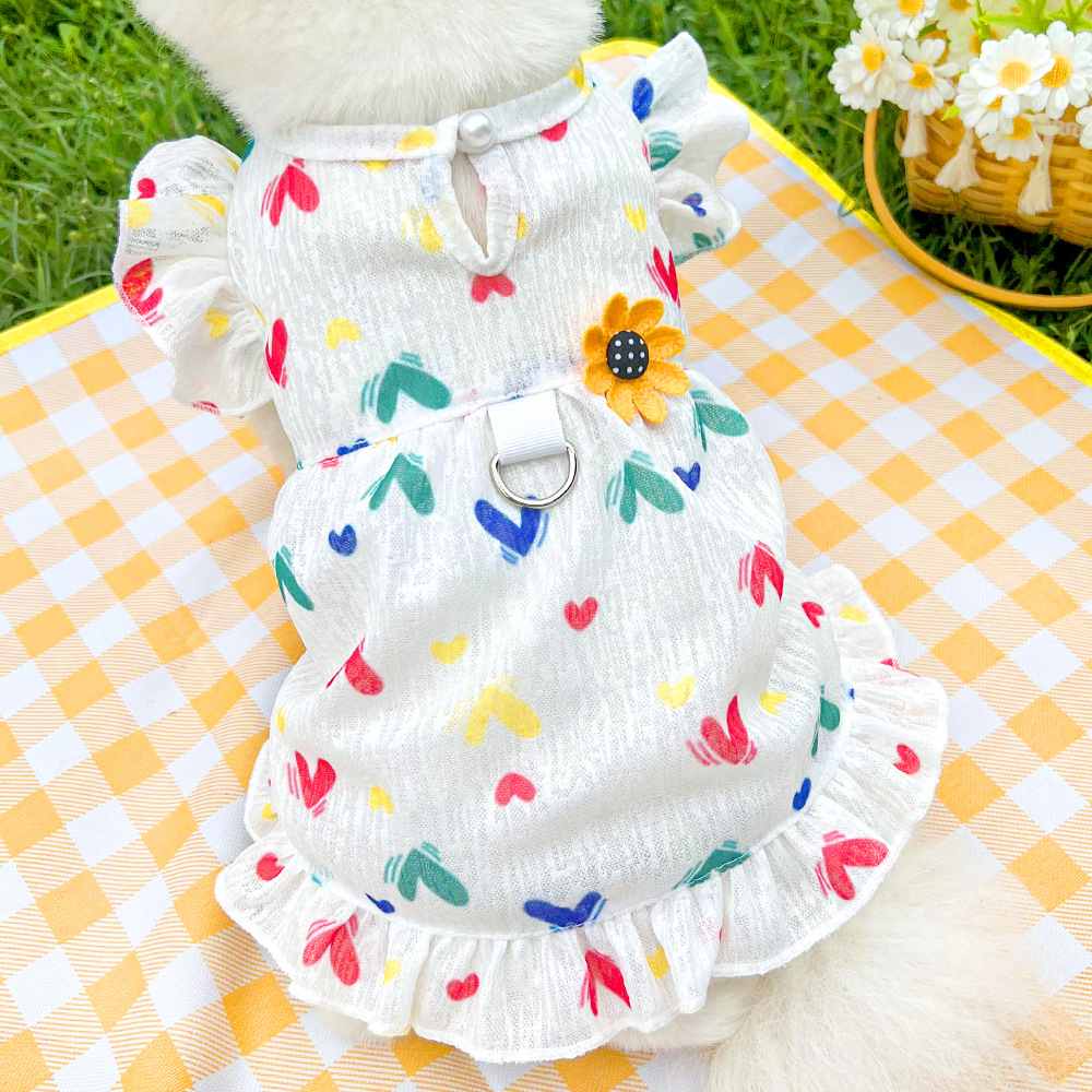 Los gatos domésticos pueden salir con amor, vestidos de verano, suministros para perros, ropa para perros Corgi, ropa para perros