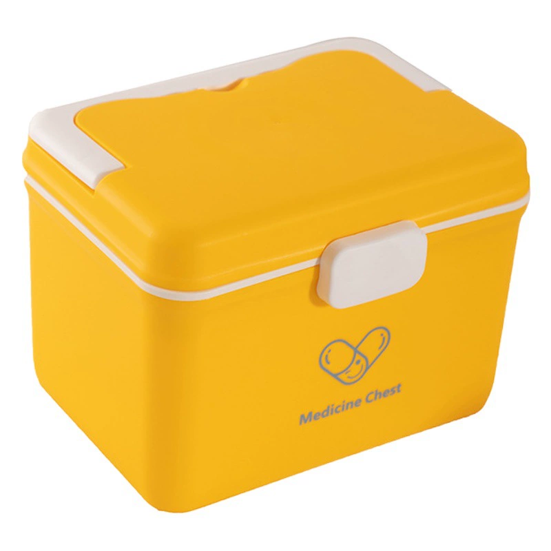 Утолщенный двухслойный медицинский ящик увеличенного размера, вместительный контейнер для лекарств, пластиковый ящик для хранения медикаментов для экстренной медицинской помощи и медицинского хранения