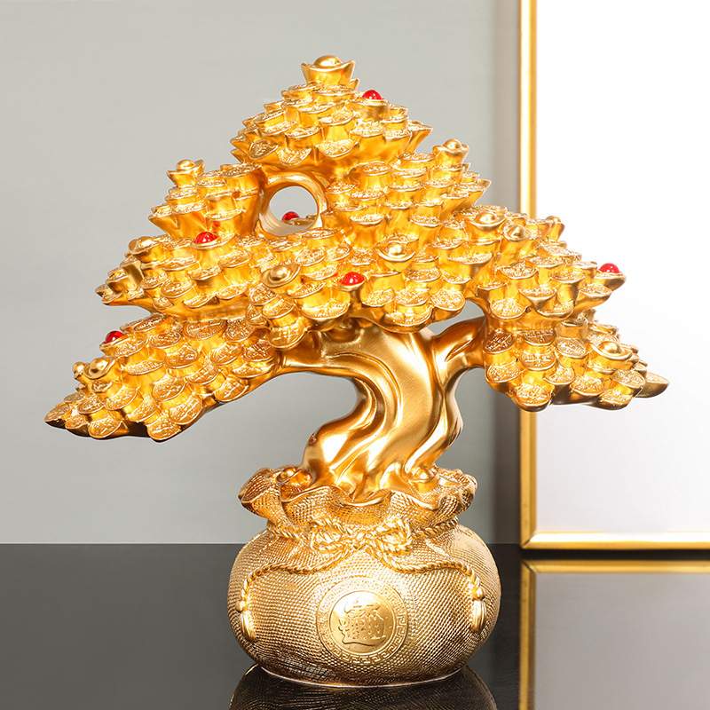 Light Luxury Living Room Home Fortune Tree Decoration New Chinese Money Tree Wine Cabinet Entrance Creative Modern Office Desktop Light Luxury Living Room Home Fortune Tree Decoration New Chinese Money Tree Wine Cabinet Entrance Creative Modern Office Desktop
