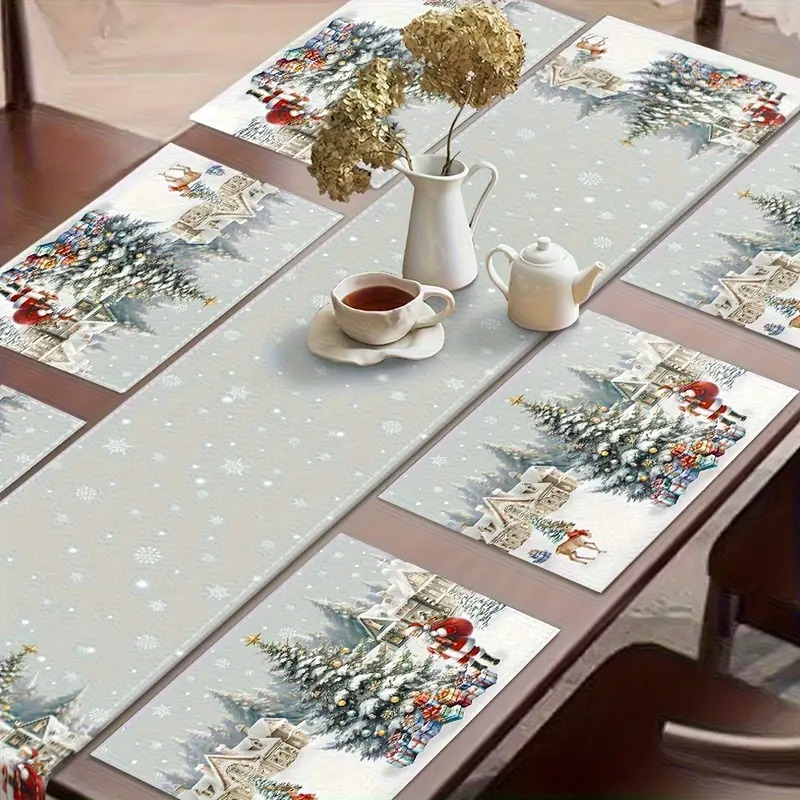 Nuevo conjunto de toallas de mesa transfronterizas de Navidad decoración de mesa Bandera de mesa Bandera de mesa Amazon 2026