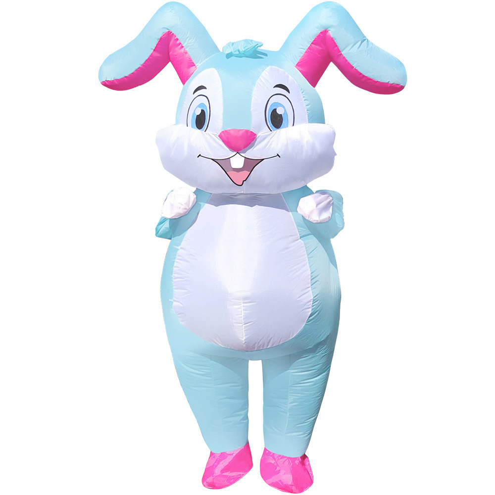 Conejo de Pascua transfronterizo disfraz inflable de cosplay evento de fiesta disfraz de espectáculo de huevo