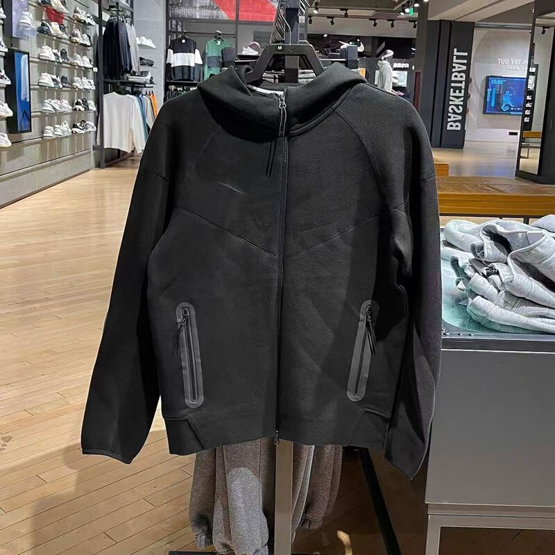 Autumn and Winter Sports and Leisure Training Windproof Knitted Hooded Jacket for Men and Women with Patchwork Printed Cotton Outerwear Fb7922