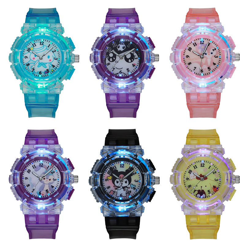 Sanrio New Watch Men's Advanced Sense Sports Flash Watch Student Party Quartz Watch Foreign Trade Cross-border Manufacturers