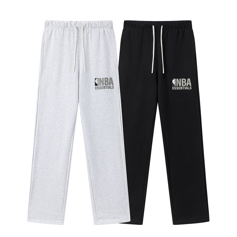 Fog Spring and Autumn Gray Label Rubber-Printed Double-Stitch Essentials American Limited Edition Casual Unisex Straight-Leg Sweatpants