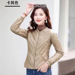 2025 New Slim Fit and Thin Women's down Jacket Liner Autumn and Winter Close-Fitting Warm Vest Middle-Aged and Elderly down Jacket