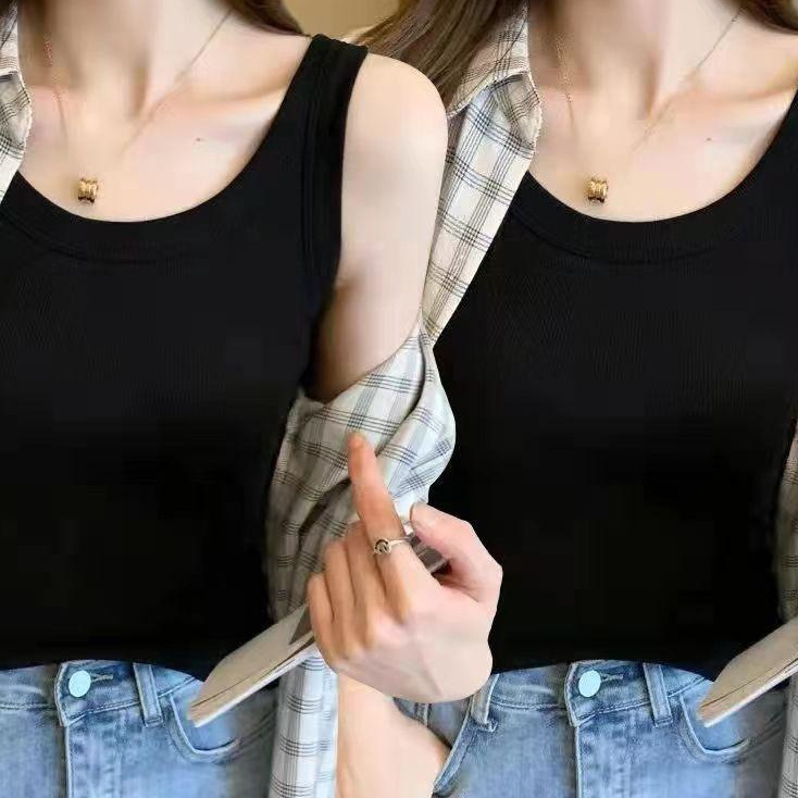 夏季百搭防走光无袖薄款内搭打底吊带背心女弹力修身显瘦外穿韩版|undefined