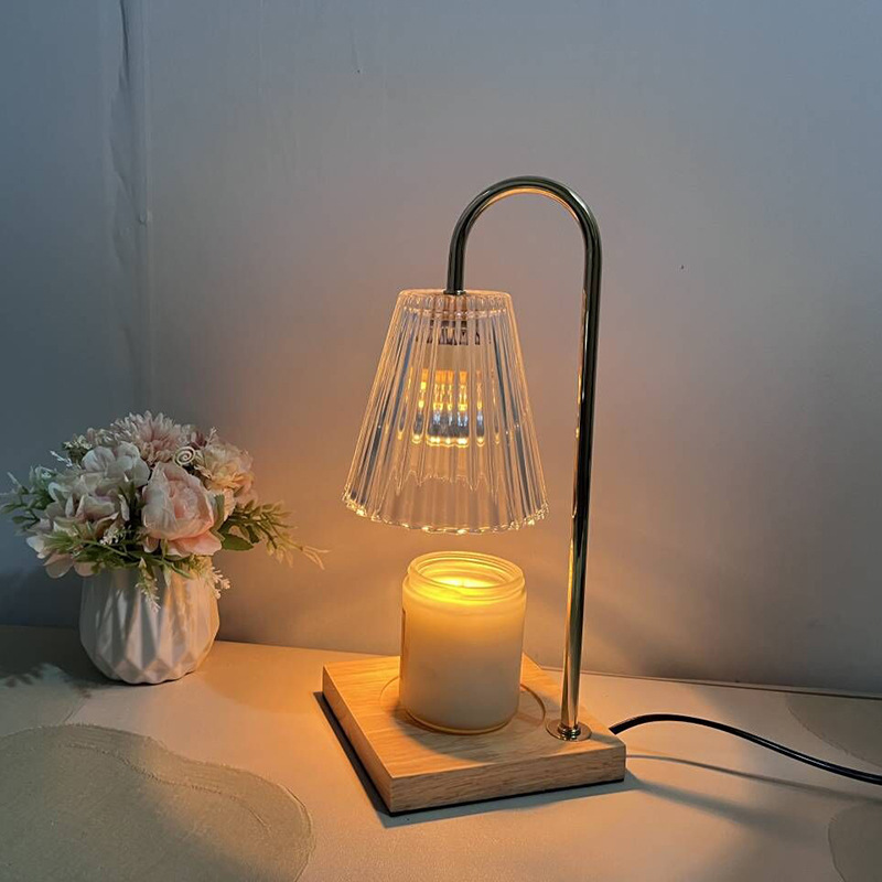 Lámpara de aromaterapia dedicada transfronteriza moderna lámpara de fusión de cera de vidrio creativa dormitorio cabecera Nórdico tiempo libre de humo vela lámpara de fusión
