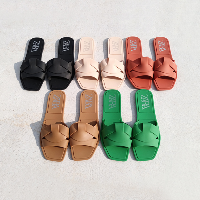 2023 new hot summer cross-border Z flat slippers women's shoes slippers European and American famous women's sandals