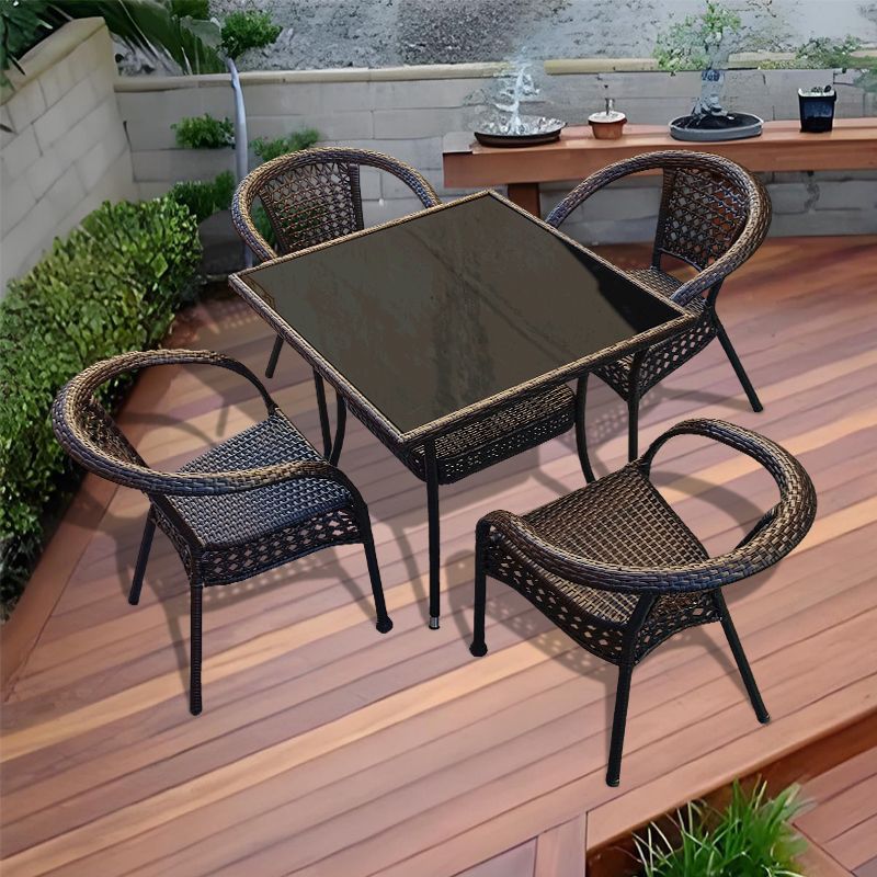 의자 4개 + 2층 사각 테이블 80개(쿠션 포함)