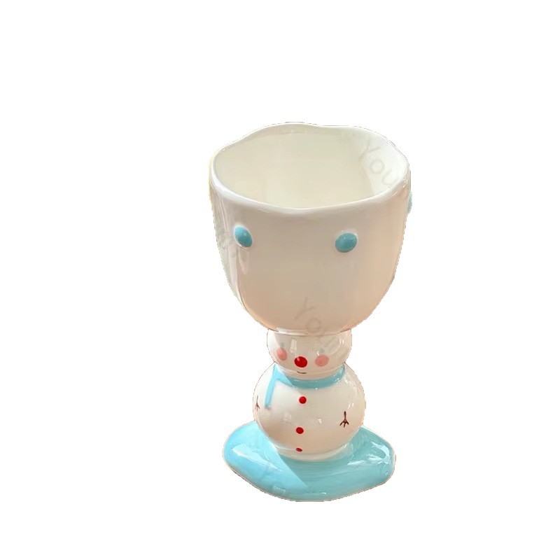 Taza de cerámica de viento de Navidad encantadora taza de huevo y taza de agua taza de cerámica de Navidad Qin Sheng regalos de cerámica diarios