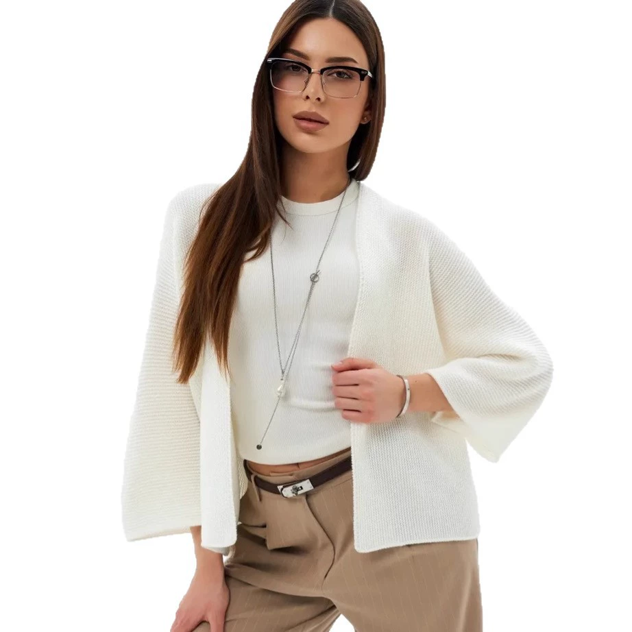 Однотонный вязаный fashionable кардиган для досуга, Amazon