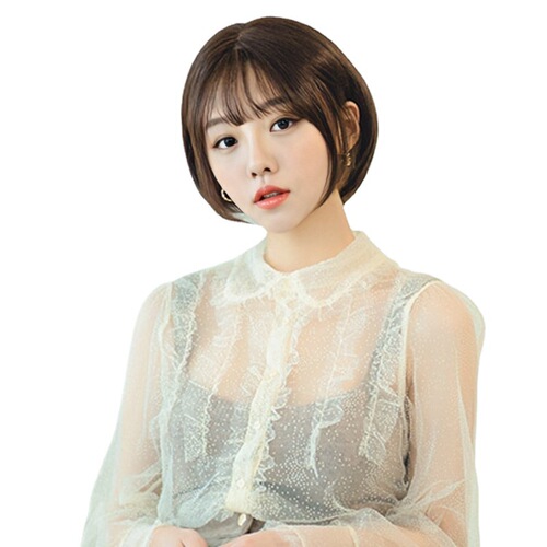 European and American wigs for women with short hair, air bangs, short straight hair, bobo head, fluffy simulation full headgear, supports overseas shipping