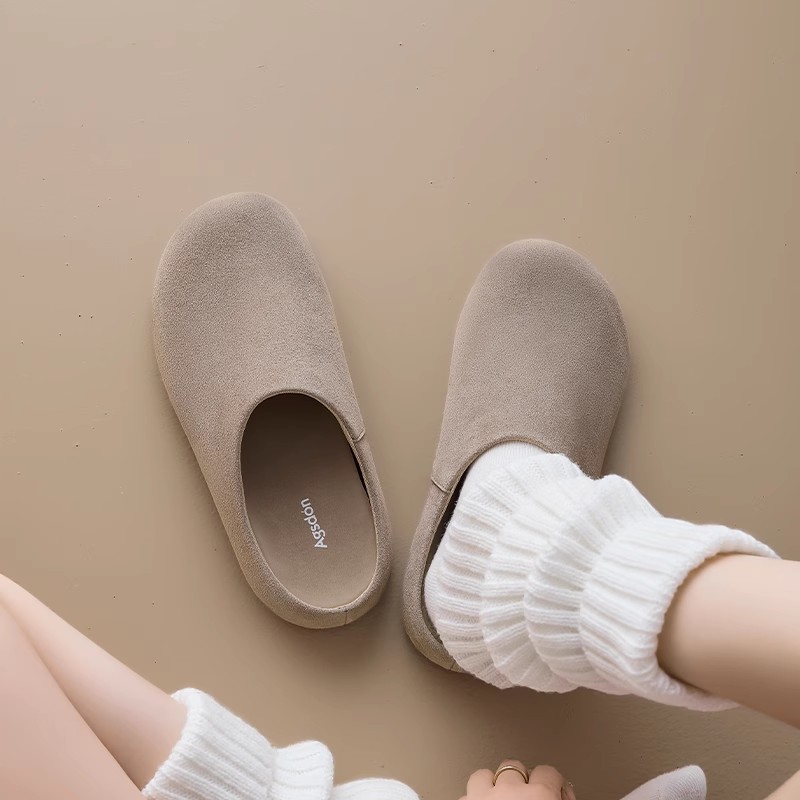 2026 nuevo estilo de primavera un pedazo de zapatillas de cabeza de paquete medio zapatillas de algodón suave zapatillas de fondo grueso