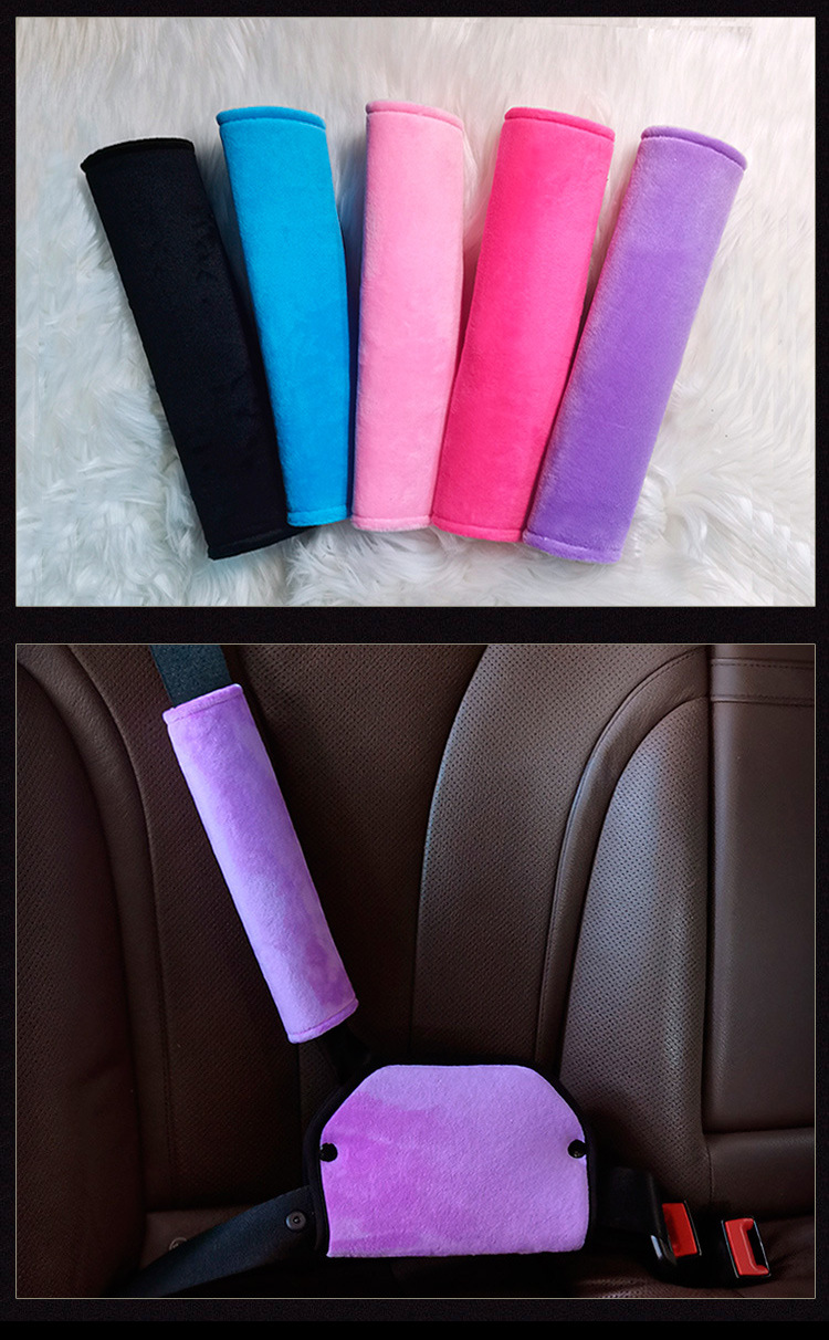 Fleece Parent-Child Outfit/Three-Piece Set Car Child Seat Belt Adjuster Baby Shoulder Protector Accessories Limiter Shoulder