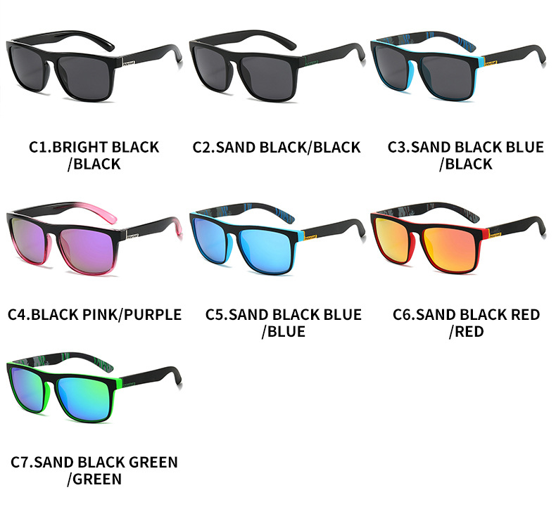 60g Weight Full Frame Glasses Structure Sunglasses Classification Tac, UV400 Protection Lens Material Square Glasses Style Travel Occasion Color Block Pattern All Seasons Season Unisex Gender Casual Style Dazzling blue, Black Color Casual Color Block Tac UV400 Protection Square Full Frame Men's Sunglasses 6